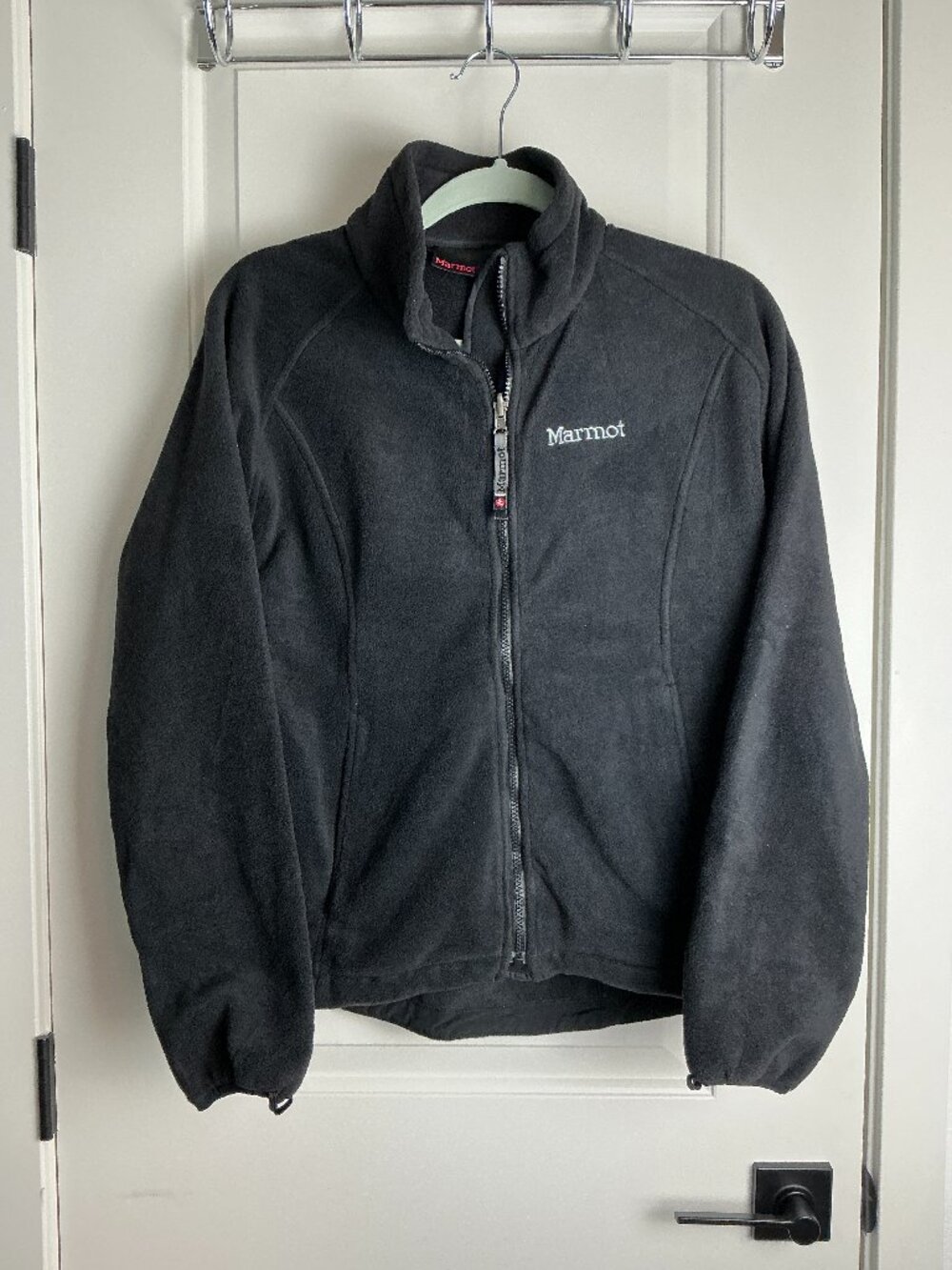 Marmot Fleece Jacket Women's M Black Full Zip Lightweight Hiking Jacket